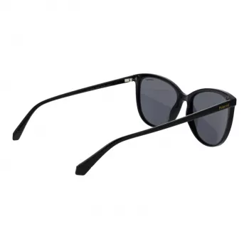 Óculos de sol polarizados de mulher Polaroid PLD 4138/S 55807 - armação preta, lentes cinzentas, 55 mm