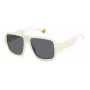 Óculos de sol quadrados unissexo Polaroid PLD 6209/S XVK/6 - armação Havana, lentes cinzentas polarizadas