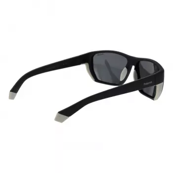 Óculos de sol de homem Polaroid PLD 7057/S polarizados - armação preta lentes cinzentas 60mm