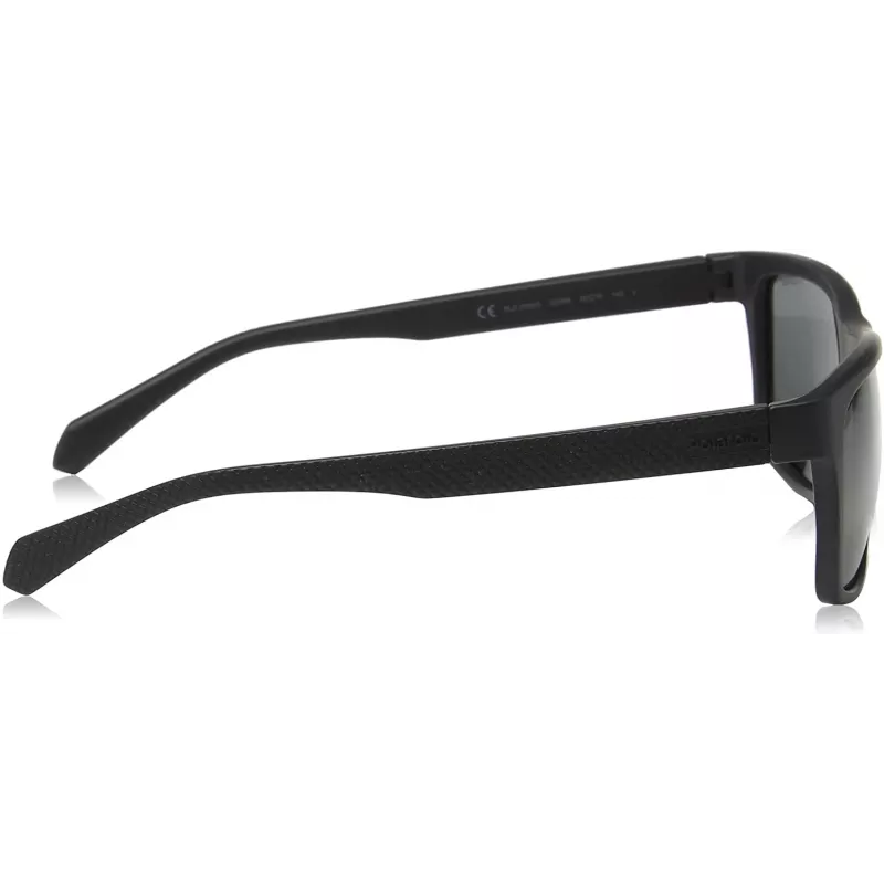 Óculos de sol de homem POLAROID PLD2058S003M9 retangulares - armação preta, lentes cinzentas polarizadas, proteção UV400