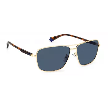Óculos de sol POLAROID PLD2119GSJ5GC homem aviador - armação dourada, lentes verdes polarizadas