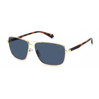 Óculos de sol POLAROID PLD2119GSJ5GC homem aviador - armação dourada, lentes verdes polarizadas