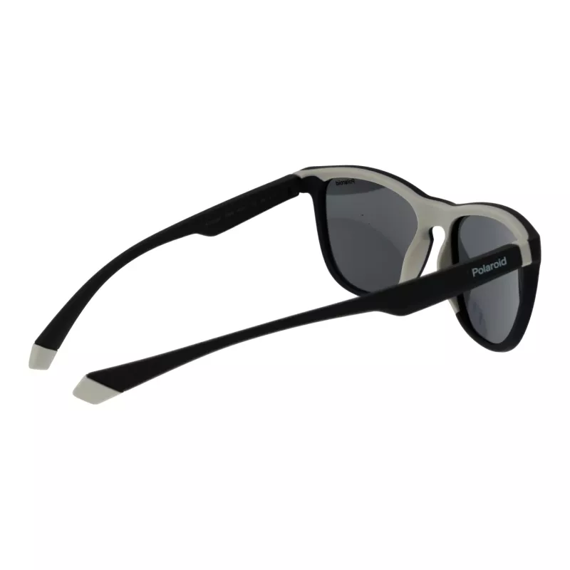 Polaroid PLD2133S08AM9 Óculos de sol retangulares unissexo - armação preta, lentes cinzentas polarizadas, 56 mm