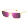 Óculos de sol retangulares de homem Polaroid PLD2134SIXN - armação preta lentes cinzentas 56mm