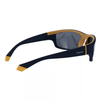 Óculos de sol retangulares de homem Polaroid PLD2135S642FN - armação preta, lentes polarizadas cinzentas, 65 mm