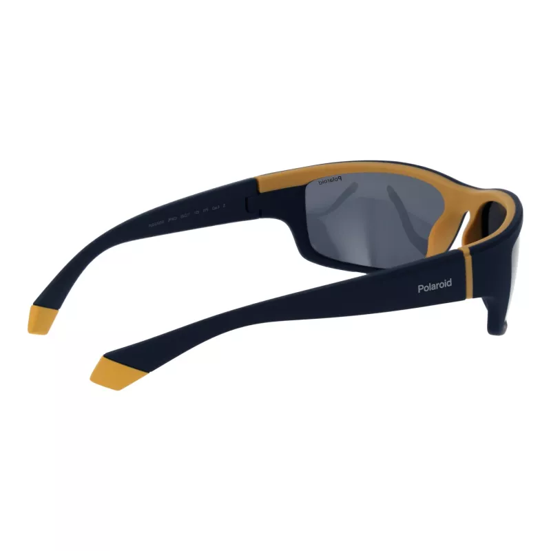 Óculos de sol retangulares de homem Polaroid PLD2135S642FN - armação preta, lentes polarizadas cinzentas, 65 mm