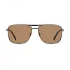Óculos de sol retangulares polarizados de homem Polaroid PLD2136GSXR8 - armação preta lentes cinzentas 61mm