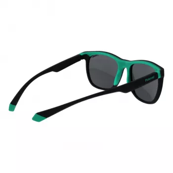 Óculos de sol unissexo POLAROID PLD2140S543OL quadrados - armação de acetato Havana, lentes de policarbonato verdes polarizadas, proteção UV400