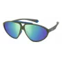 Óculos de sol unissexo POLAROID PLD2151/S Havana com armação verde e lentes polarizadas 62mm