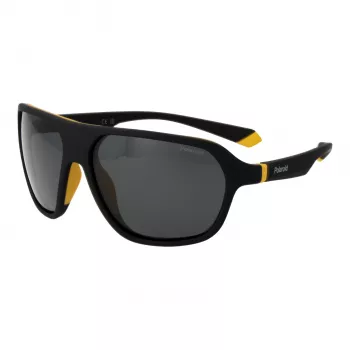 Óculos de sol retangulares unissexo Polaroid PLD2152S58PGC - armação cinzenta, lentes cinzentas polarizadas, UV400