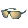 Óculos de sol unissexo Polaroid PLD2152SDLD - lentes retangulares polarizadas 59 mm