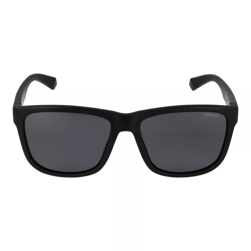 Óculos de sol de homem Polaroid PLD2155S57003 retangulares - armação preta, lentes cinzentas polarizadas