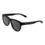 Óculos de sol unissexo Polaroid PLD2156S56003 retangulares - armação preta, lentes TAC cinzentas polarizadas, proteção UV400