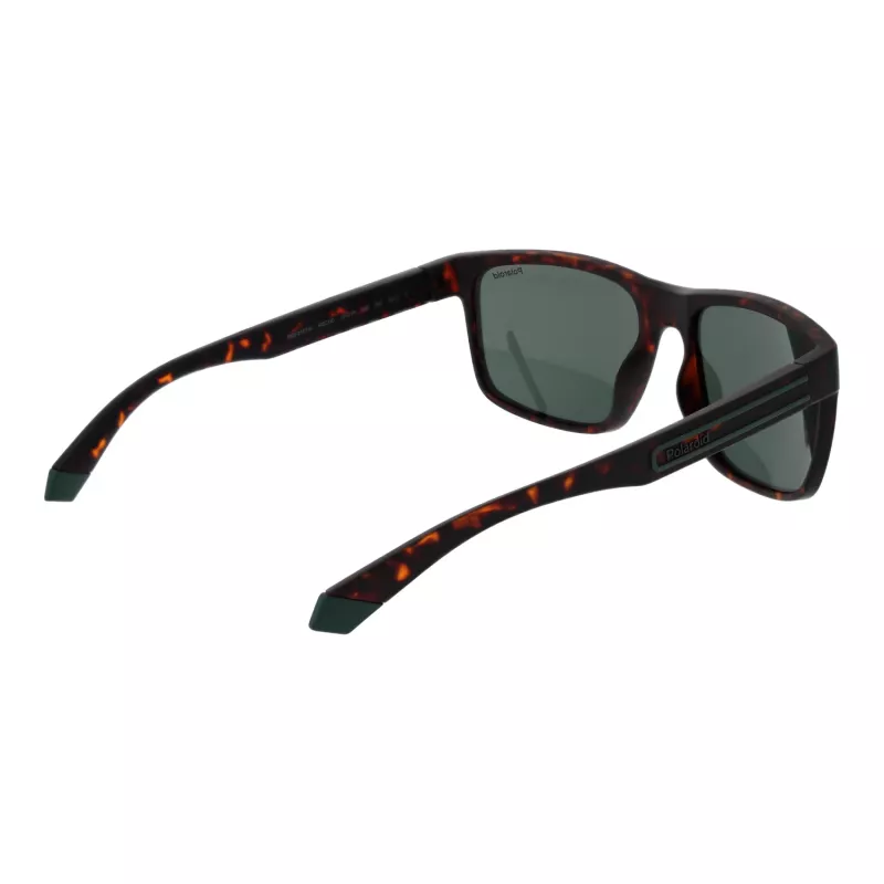Óculos de sol Polaroid PLD2157S57HGC homem retangulares - armação Havana, lentes verdes polarizadas