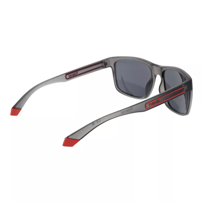 Óculos de sol retangulares polarizados para homem POLAROID PLD2157S57RIW - armação preta, lentes cinzentas, 57/18/135 mm