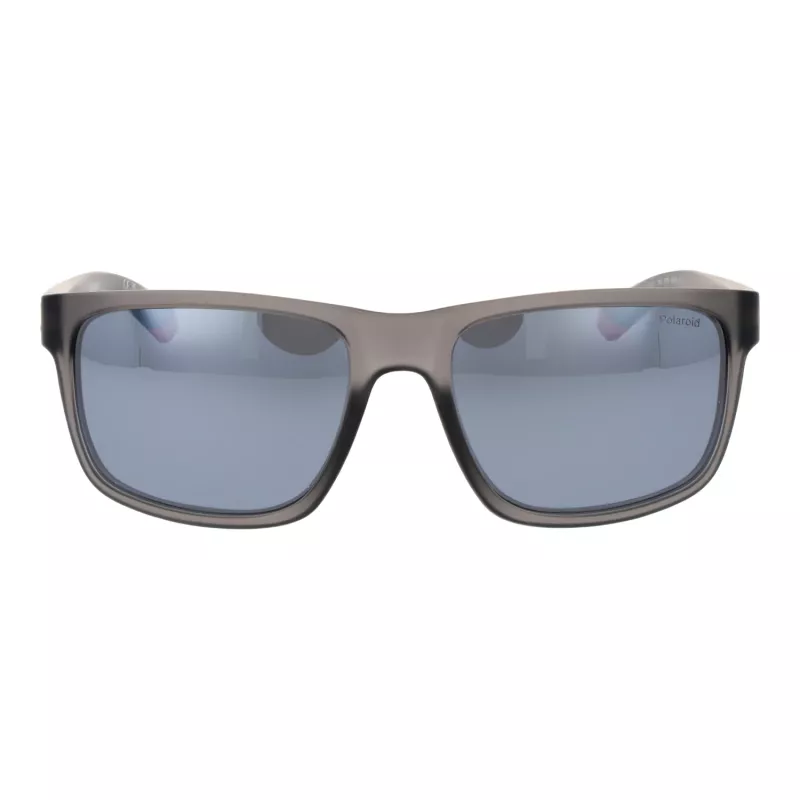 Óculos de sol retangulares polarizados para homem POLAROID PLD2157S57RIW - armação preta, lentes cinzentas, 57/18/135 mm