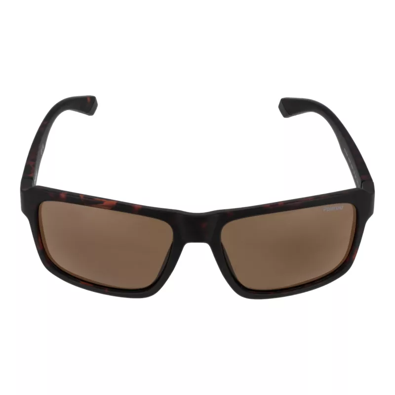Óculos de sol retangulares de homem Polaroid PLD2158S58HGC - armação preta lentes polarizadas cinzentas 58mm