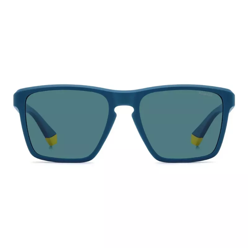 Óculos de sol quadrados de homem Polaroid PLD2167S2FN - Armação preta, lentes cinzentas polarizadas