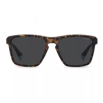 Óculos de sol retangulares de homem Polaroid PLD2167SN9P - armação preta, lentes cinzentas polarizadas