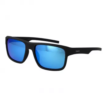 Polaroid PLD3018S55DL5 Óculos de sol retangulares para homem - Armação Havana Lentes castanhas 55/18/142 mm