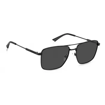 Óculos de sol de homem POLAROID PLD4134SX807M polarizados - armação preta lentes cinzentas 57mm
