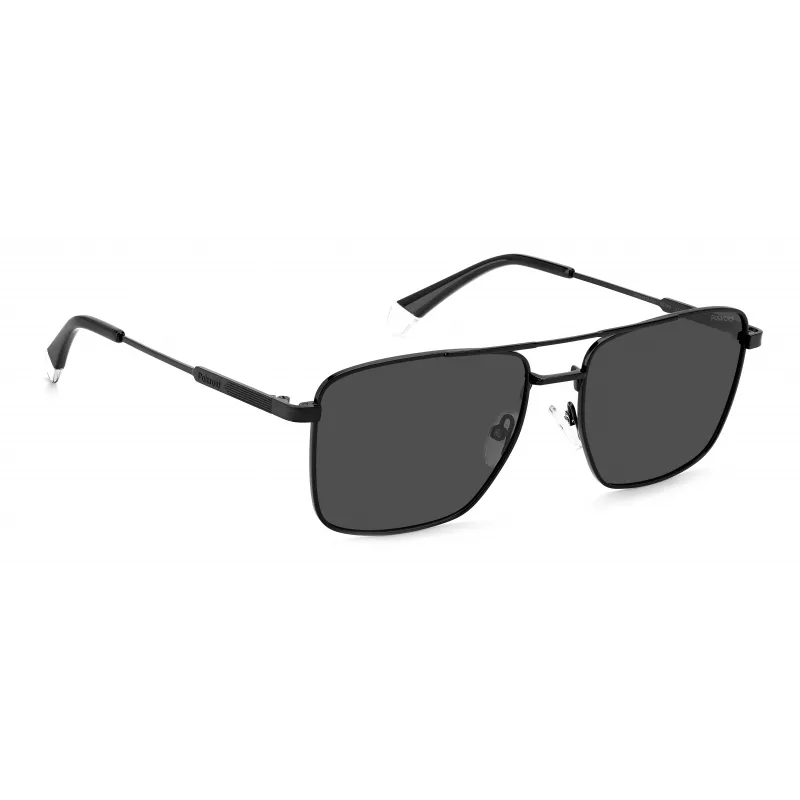 Óculos de sol de homem POLAROID PLD4134SX807M polarizados - armação preta lentes cinzentas 57mm
