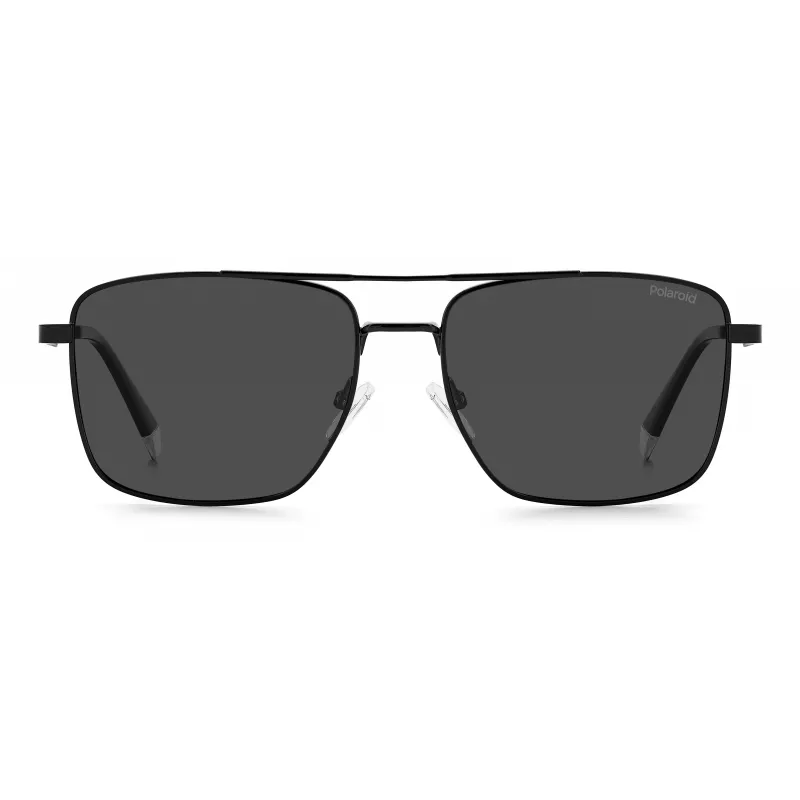 Óculos de sol de homem POLAROID PLD4134SX807M polarizados - armação preta lentes cinzentas 57mm