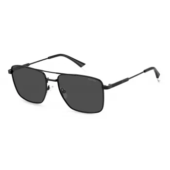 Óculos de sol de homem POLAROID PLD4134SX807M polarizados - armação preta lentes cinzentas 57mm