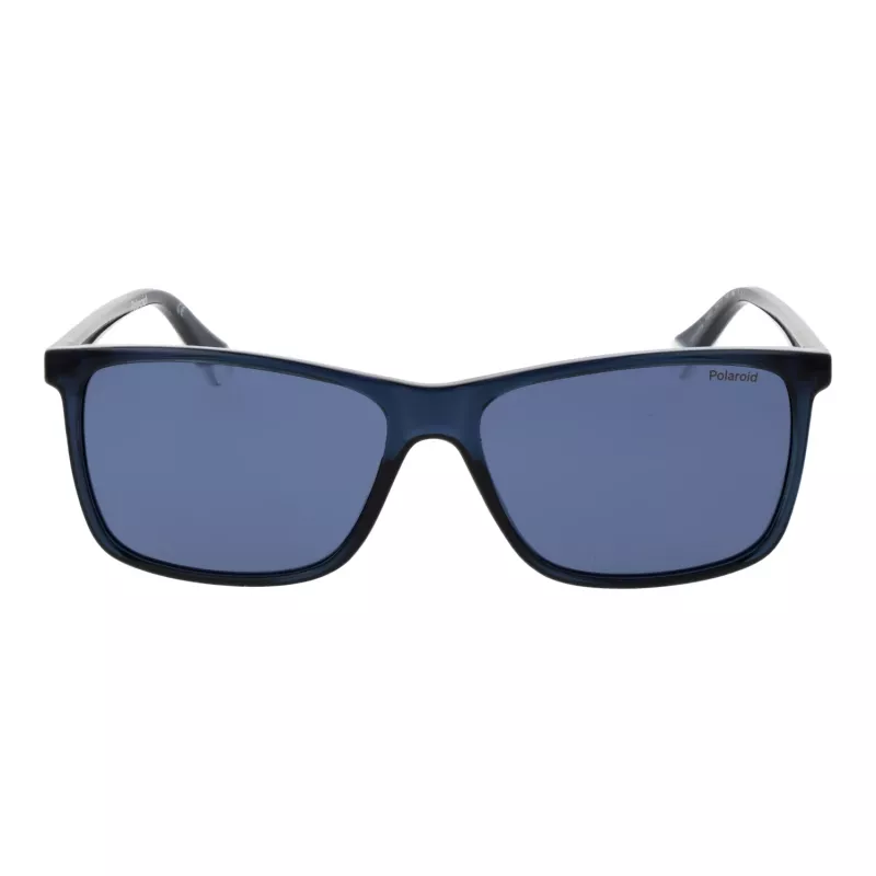 Óculos de sol retangulares polarizados de homem Polaroid PLD4137/S - preto/cinzento 58mm