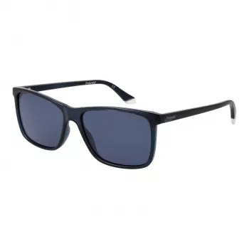 Óculos de sol retangulares polarizados de homem Polaroid PLD4137/S - preto/cinzento 58mm