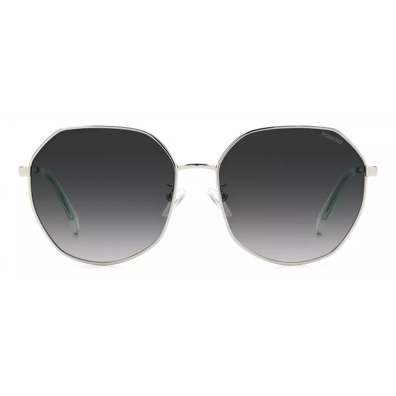 Óculos de sol Polaroid PLD4140GSX010 mulher retangulares - armação preta lentes cinzentas polarizadas 59 mm