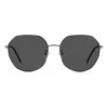Óculos de sol de mulher tipo aviador Polaroid PLD4140GSXKB7 - armação Havana, lentes castanhas polarizadas, 59mm