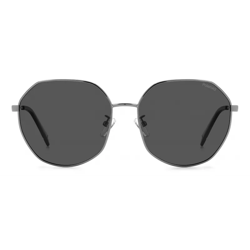Óculos de sol de mulher tipo aviador Polaroid PLD4140GSXKB7 - armação Havana, lentes castanhas polarizadas, 59mm