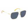 Óculos de sol de homem Polaroid PLD4141GSXLKS, retangulares, preto mate, cinzento, polarizados