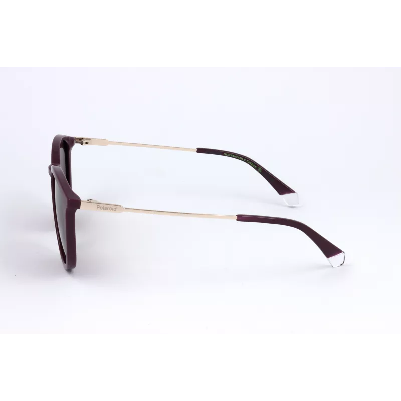 Óculos de sol retangulares unissexo POLAROID PLD4143SXB3V - armação preta, lentes polarizadas cinzentas, 53 mm