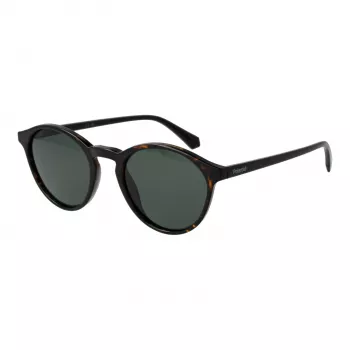 Óculos de sol quadrados de homem Polaroid PLD4153S50086 Havana armação de acetato com lentes polarizadas cinzentas
