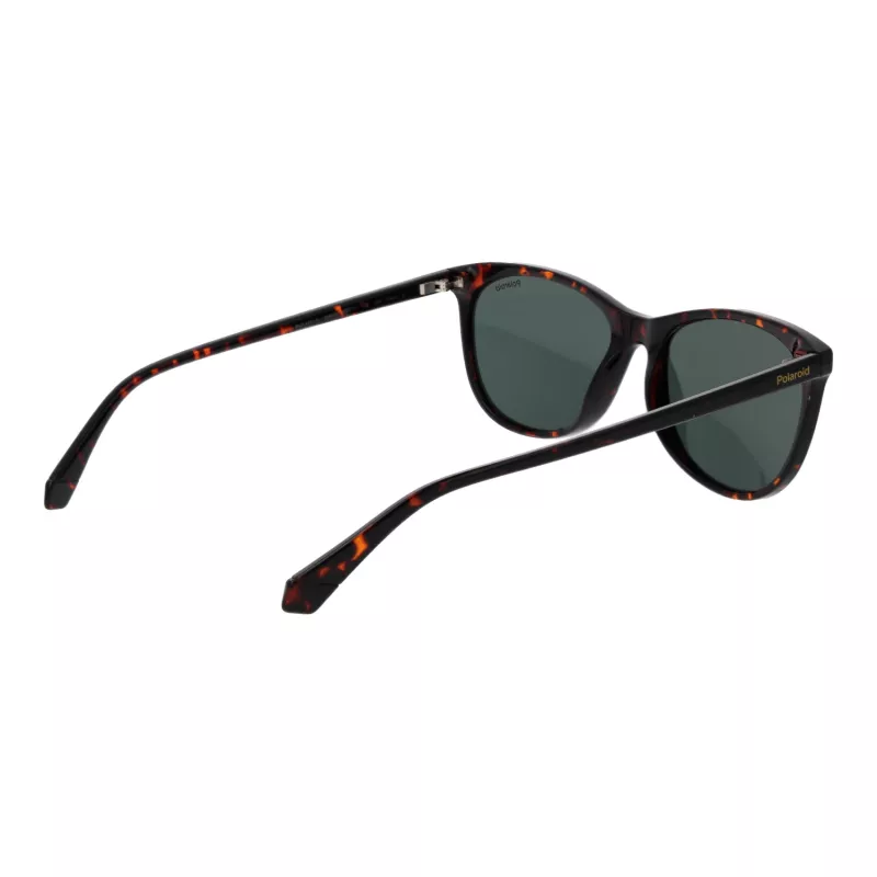 Óculos de sol retangulares Polaroid PLD4161S55086 mulher - armação Havana tartaruga, lentes polarizadas castanhas, 55mm