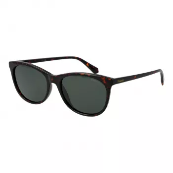 Óculos de sol retangulares Polaroid PLD4161S55086 mulher - armação Havana tartaruga, lentes polarizadas castanhas, 55mm
