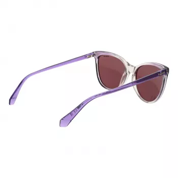 Óculos de sol de mulher Polaroid PLD4179S55B3V retangulares - armação de acetato Havana, lentes castanhas polarizadas