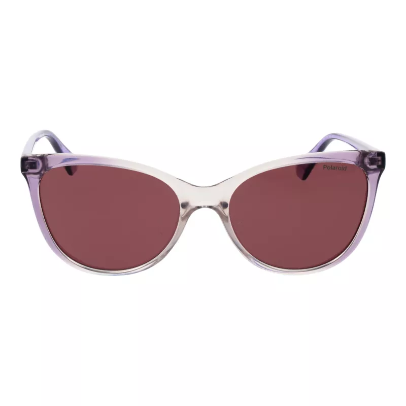 Óculos de sol de mulher Polaroid PLD4179S55B3V retangulares - armação de acetato Havana, lentes castanhas polarizadas