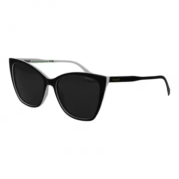 Óculos de sol Polaroid PLD4181S5680S mulher design quadrado - armação Havanna, lentes castanhas polarizadas, UV400