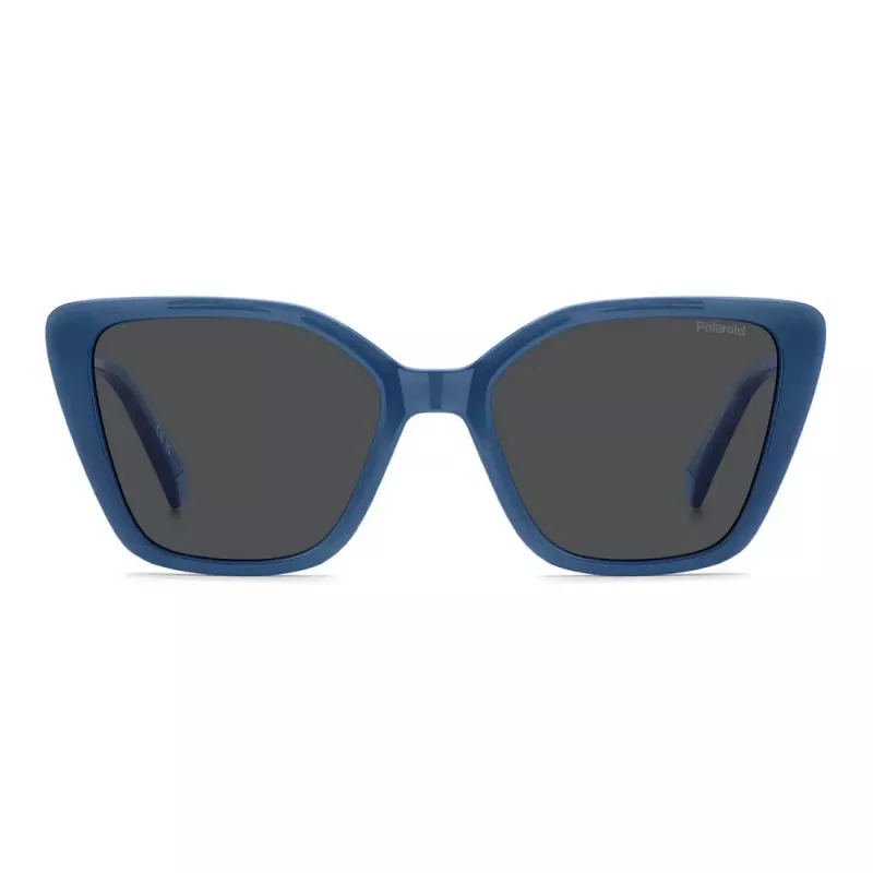 Óculos de sol de mulher Polaroid PLD4189SMVU - armação preta, lentes cinzentas polarizadas, 53 mm