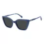Óculos de sol de mulher Polaroid PLD4189SMVU - armação preta, lentes cinzentas polarizadas, 53 mm