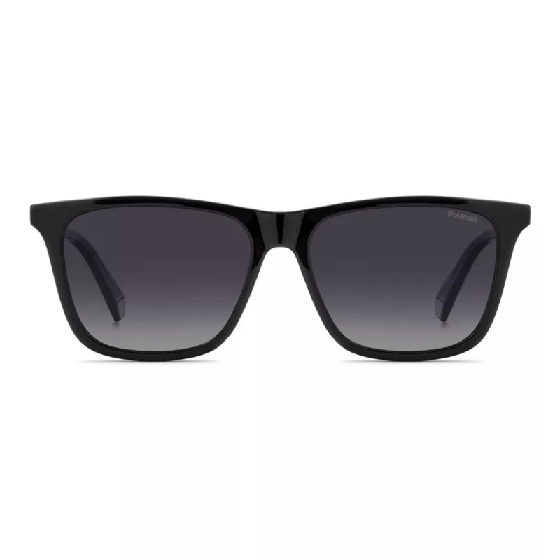 Óculos de sol retangulares de homem POLAROID PLD4190S807 - armação preta lentes polarizadas cinzentas 56 mm