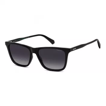 Óculos de sol retangulares de homem POLAROID PLD4190S807 - armação preta lentes polarizadas cinzentas 56 mm
