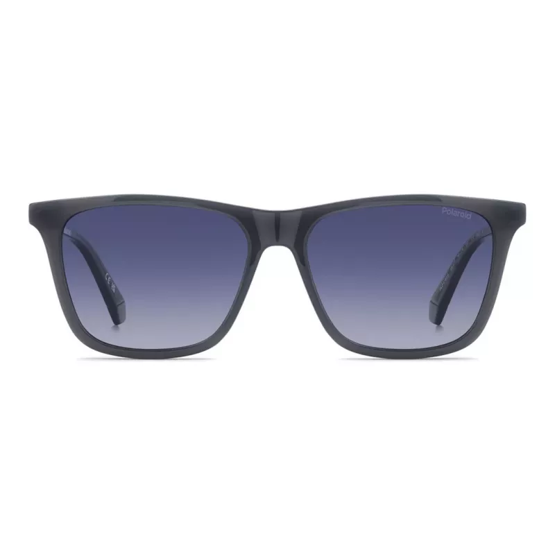 Óculos de sol retangulares polarizados de homem Polaroid PLD4190SKB7 - preto/cinzento