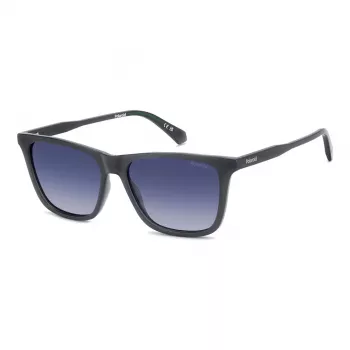 Óculos de sol retangulares polarizados de homem Polaroid PLD4190SKB7 - preto/cinzento
