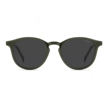Óculos de sol Polaroid PLD4191S4C3 homem - armação quadrada cinzenta com lentes cinzentas polarizadas