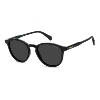 Óculos de sol retangulares de homem POLAROID PLD4191S807 - armação preta lentes polarizadas cinzentas 51 mm