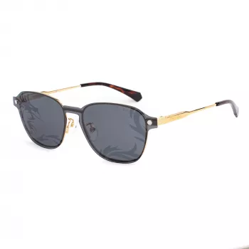 Óculos de sol retangulares unissexo POLAROID PLD6119GCSJ5G - Armação Havana, lentes cinzentas polarizadas, 53 mm